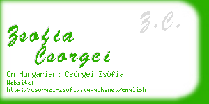 zsofia csorgei business card